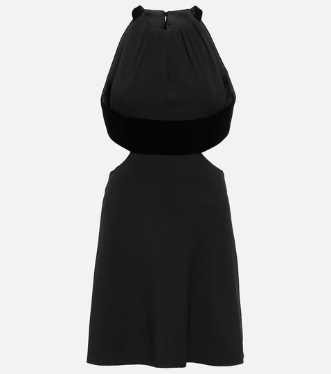 Cutout halterneck minidress