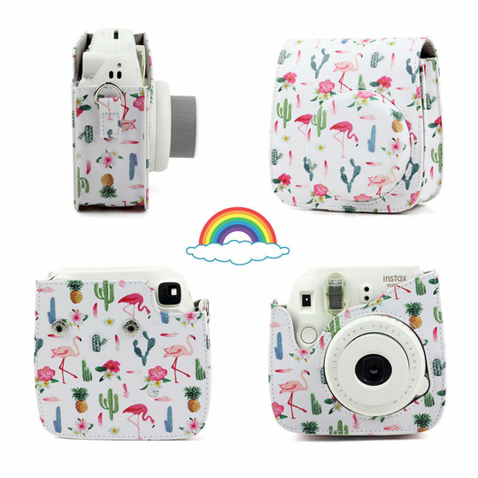 (White Flamingo) For Fujifilm Instax Mini 7 8 9 Film Camera Case