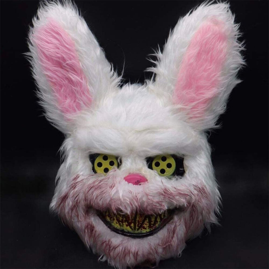 Face Mask Halloween Cosplay Costume Props Evil Scary Bunny Rabbit Mask
