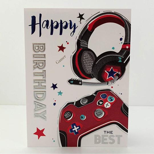 Jonny Javelin Male Happy Birthday Card - Gaming