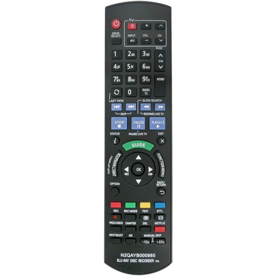 N2QAYB000985 Replace Remote Control - VINABTY N2QAYB000985 Remote Control Replacement for Panasonic HDD DVD Recorder DMR-BWT740EBK DMR BWT74
