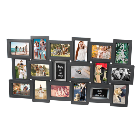3D 18 Photo Frame Collage Picture Wall Mounted Multi Decor Memories Art Aperture
