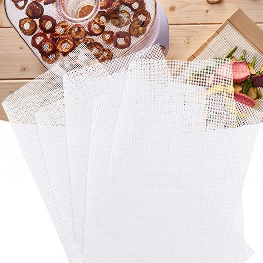 10x Premium Non Stick Silicone Dehydrator Sheets for Fruit Dryer Mesh