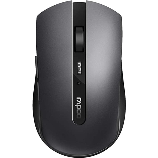Rapoo 7200M 1600 DPI RF Wireless Bluetooth Multi Mode Ambidextrous Mouse Dark Gr