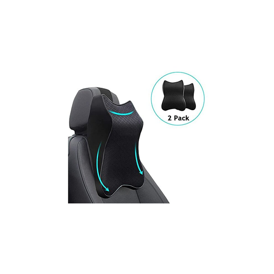 (2 PCS) Car Seat Headrest Neck Rest Cushion Ergonomic Car Neck Pillow Durable 100% Pure Memory Foam Carseat Neck Support Comfty Car Seat Back Pillows