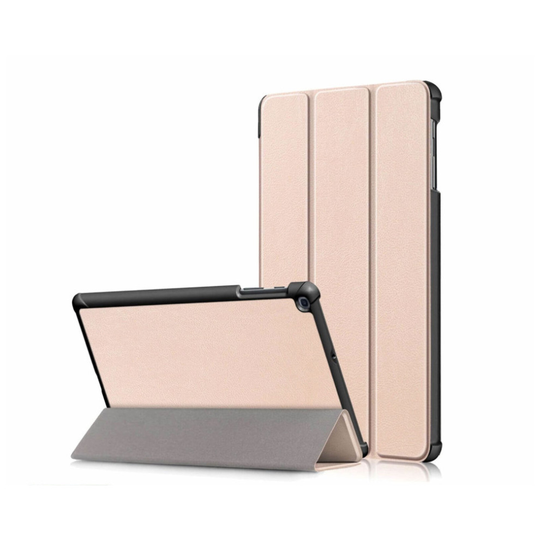 (Samsung Tab A 2019 10.1" T510 T515, Gold) Samsung Galaxy Tab A (2019) 10.1" Tri-Fold Shockproof Leather Case