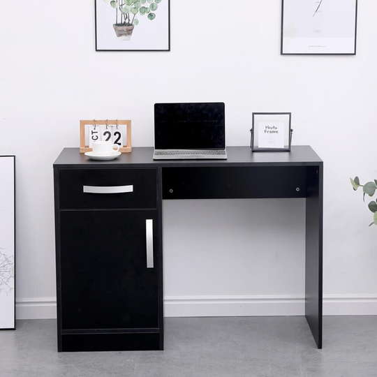 (Black) Computer Desk PC Laptop Table Office Workstation