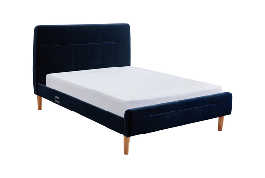 Koble Nodd Smart Kingsize Velvet Bed Frame - Blue
