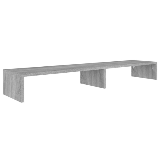 (Grey sonoma, 110 x 23.5 x 12 cm (W x D x H)) vidaXL Monitor Stand Brown Oak Engineered Wood Display Shelf Desktop Stand