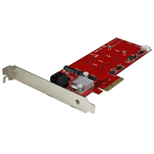 Startech 2 Slot PCIe M.2 RAID Card 2x SATA3 Ports- you get 2