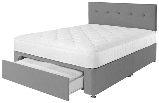 Argos Home Dalham Memory 1 Drawer Grey Divan - Double