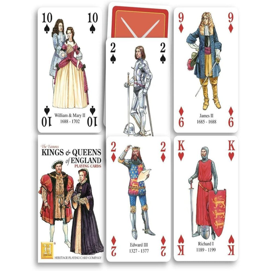 Heritage Playing Cards - Kings and Queens of England Playing Cards