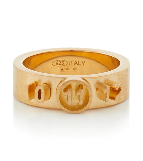 Logo sterling silver ring