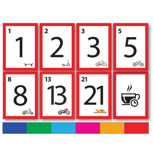 Agile Estimation Poker - Fibonacci Series Cards for Planning and Forecasting - 6 player set