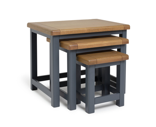 Habitat Kent Nest of 3 Tables - Grey