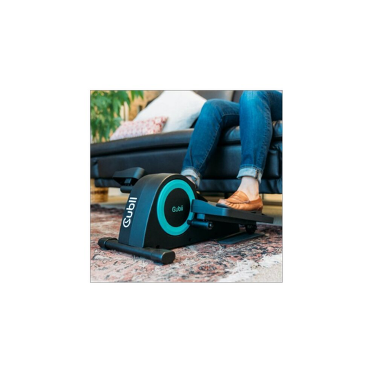 Cubii Jr: Desk Elliptical with Built in Display Monitor. Aqua