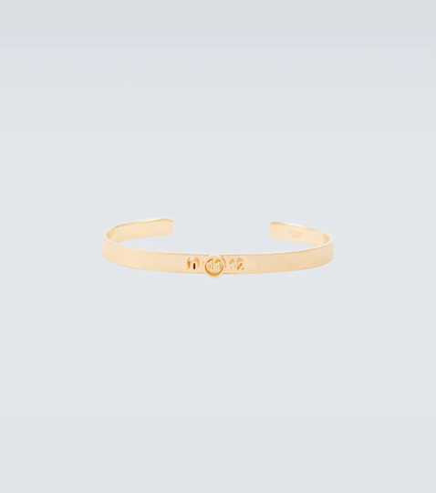 Logo gold-plated silver bracelet