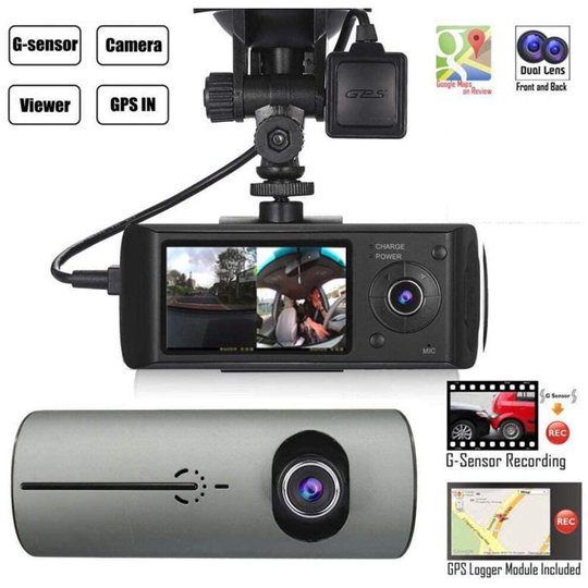 PolarLander 2.7inch Dual Lens Car DVR X3000 R300 Dual with GPS G-Sensor Camcorder 140 Degree Wide Angle Car DVR Camera Recorder...