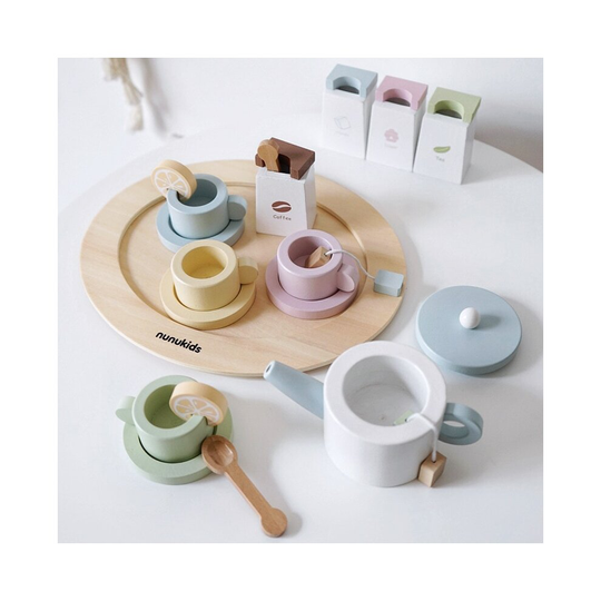 Kids Wooden Pretend Play Sets Toys tea set