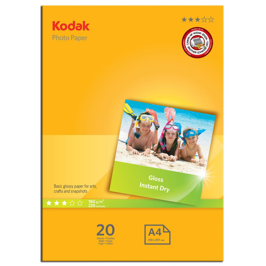 Kodak Inkjet Photo Paper (20 Sheets, A4, 180 g