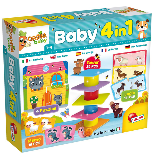 Carotina Baby 4 In 1 Learning & Activity Baby & Toddler Toy Suitable for Ages 1+