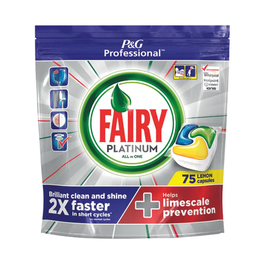 Fairy Platinum Dishwasher Tablets, Pack of 75 81448293