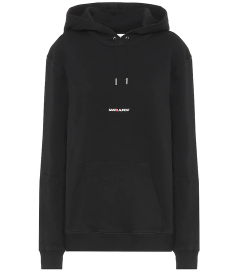 Logo cotton jersey hoodie