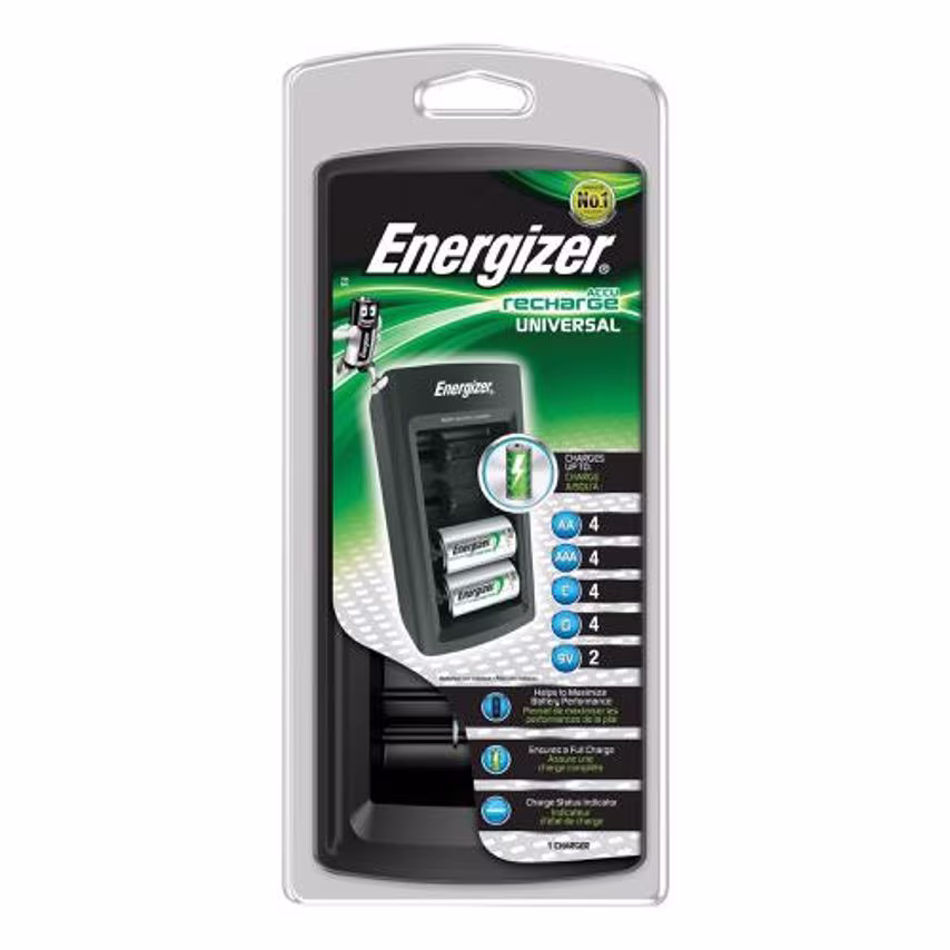 Energizer Universal Battery Charger CHEUF with Smart LED 2-5Hrs Time for AAA AA