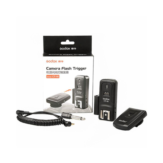 Godox CT-16 16 Channels Wireless Radio Flash Trigger Transmitter + Receiver Set for Canon Nikon Pentax Studio Flash