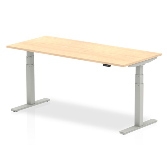 Dynamic Air 1800/800 Maple Height Adjustable Desk with Silver Legs
