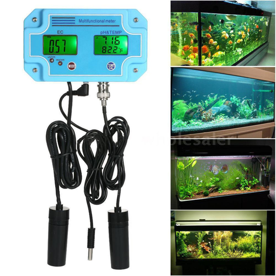 pH EC Temperature Meter Water Detector Water Quality Monitor Tester