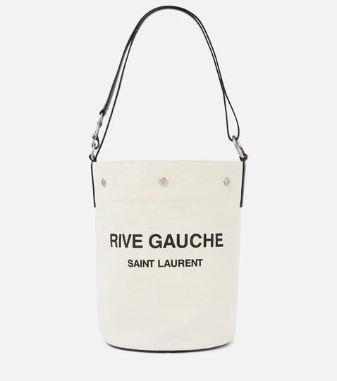 Noe Small leather-trimmed bucket bag