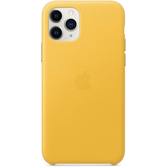 Official Apple Leather Back Cover for iPhone 11 Pro - Meyer Lemon