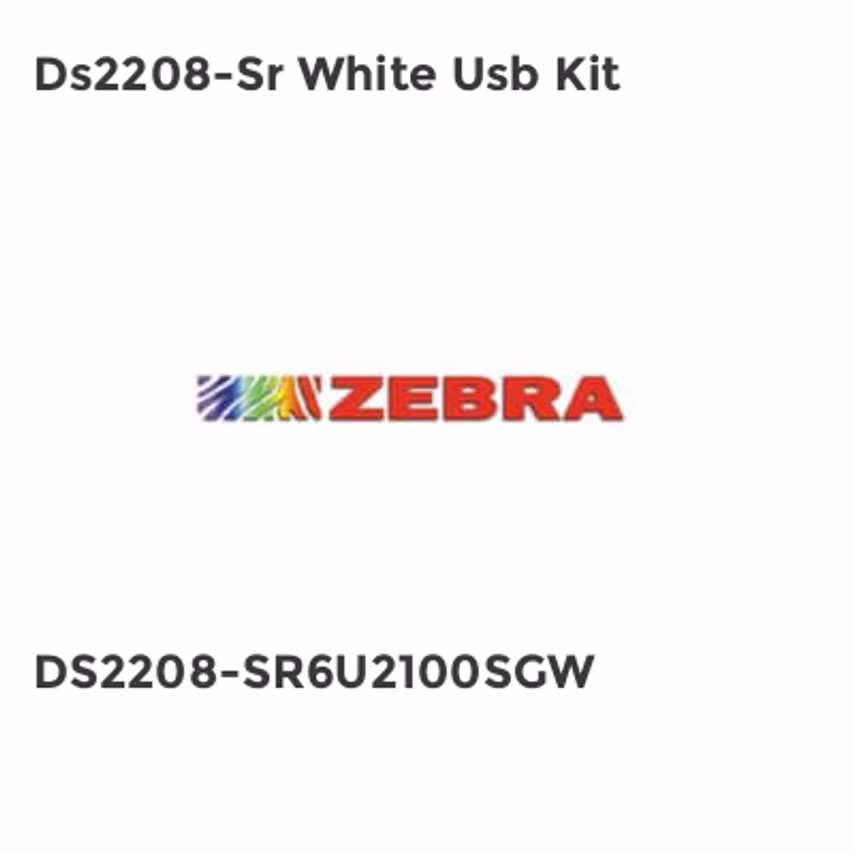 Zebra Ds2208-Sr White Usb Kit- you get 2