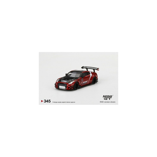 MGT00345-R 1/64 LB WORKS NISSAN GT-R R35 TYPE 2 REAR WING VER 3 RED LB WORK LIVERY 2.0 (RHD)
