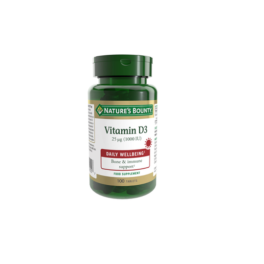 Nature's Bounty Vitamin D3 25ug (1000iu) Tablets 100 (N15605)