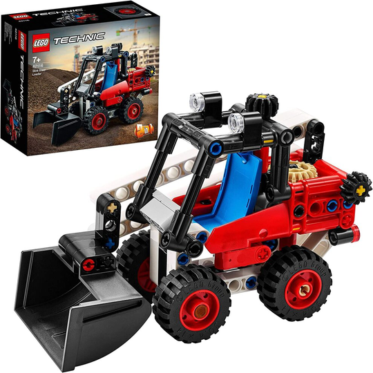 LEGO 42116 Technic Skid Steer Loader Toy Excavator to Hot Rod Car 2 in 1 Set, Construction Vehicle Model