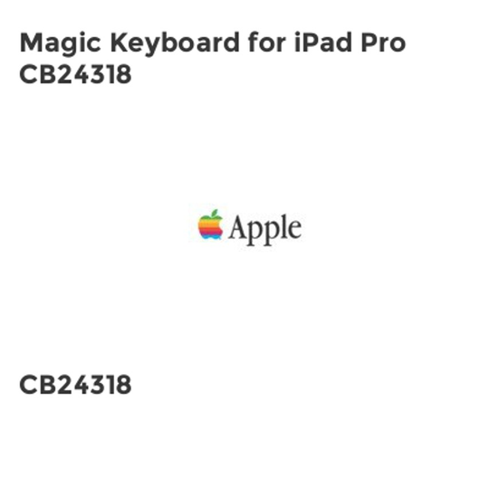 Apple Magic Keyboard for iPad Pro CB24318