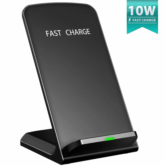 Fast Wireless Charger, [10W Qi-Certified] Seneo Wireless Charging Stand Pad [Advanced Safety] for Sumsung Galaxy S9 S9 Plus Note 9 Note 8 S8 S8...