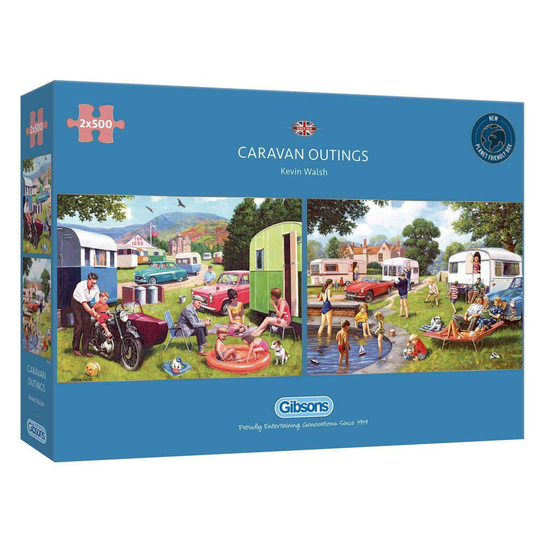 Gibsons Caravan Outings Jigsaw Puzzles (2 x 500 Pieces)