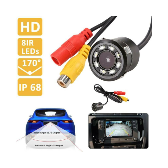 Car Reversing View Parking Backup Night Visions 8 LED Waterproof Kit