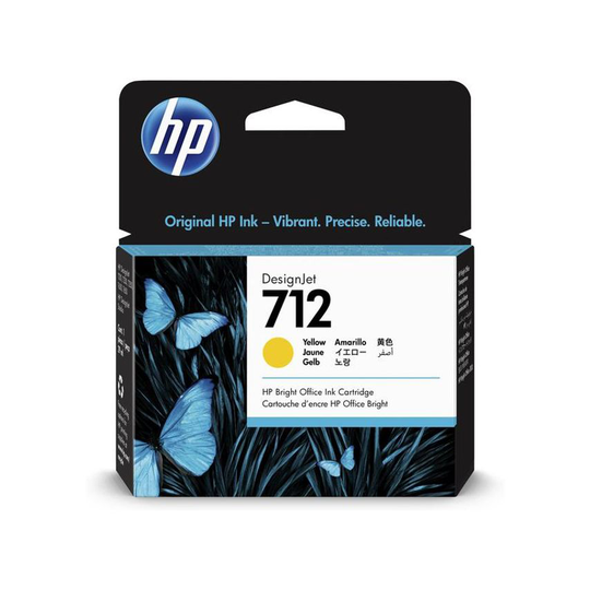 HP HP 712 Yellow Standard Capacity Ink Cartridge 29ml - 3ED69A- you get 5