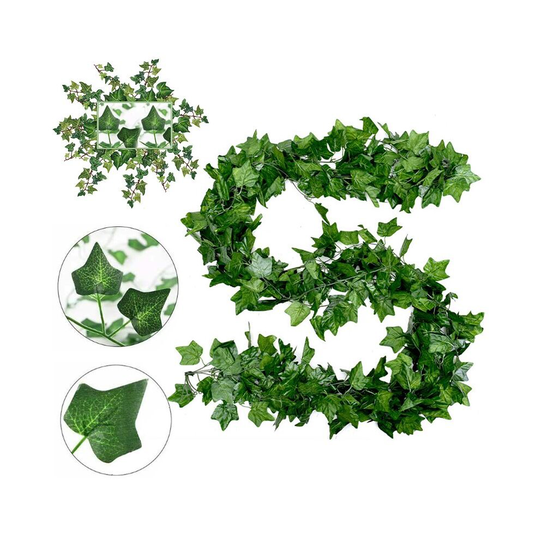 Delux Artificial Trailing Garland Ivy Vine Leaf Fern Plant Foliage 5 Pcs 2.3M
