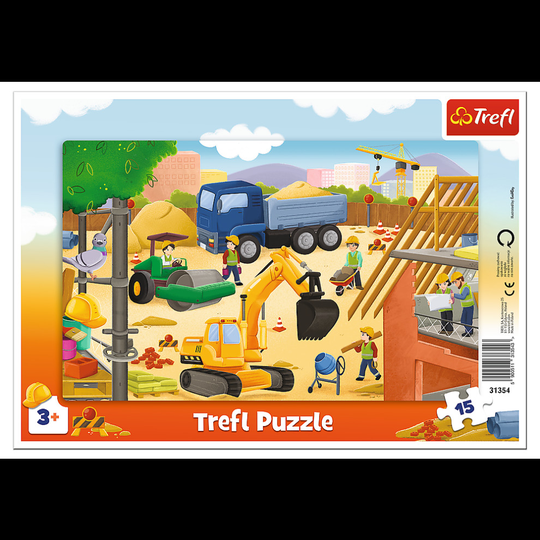 Trefl 15 Piece Kids Infant At The Construction Site Frame Floor Jigsaw Puzzle