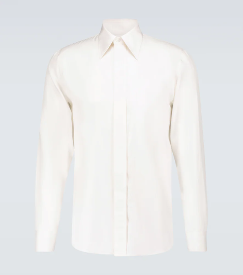 Cotton long-sleeved shirt