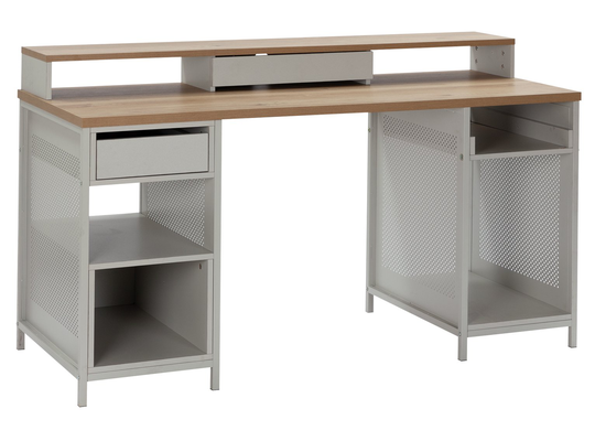 Argos Home Modular 1 Drawer Gaming Desk - Oak Effect & Grey