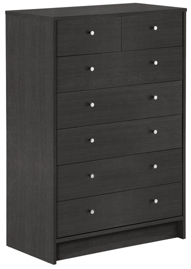 Argos Home Malibu 5+2 Drawer Chest - Black Oak Effect