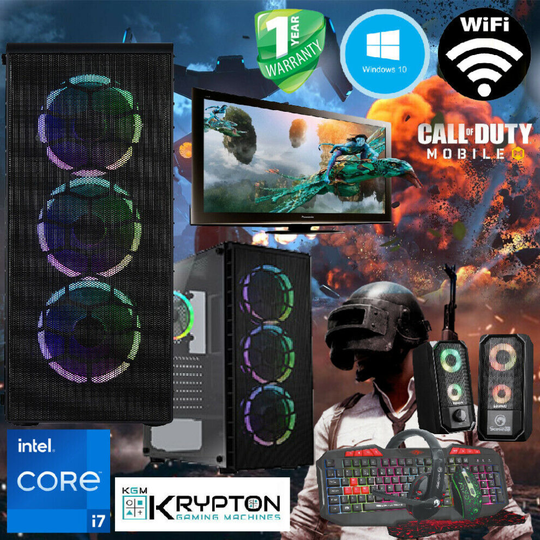 ULTRA FAST Gaming PC Bundle Intel Core i7 16GB 1TB Win 10 GTX 1050