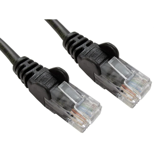 Cables Direct 5 Cables Network 5E Moulded Boot Black-