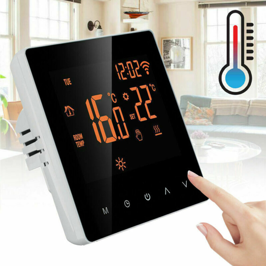 WIFI Smart Thermostat with LCD Touchscreen Electric Heating Controller